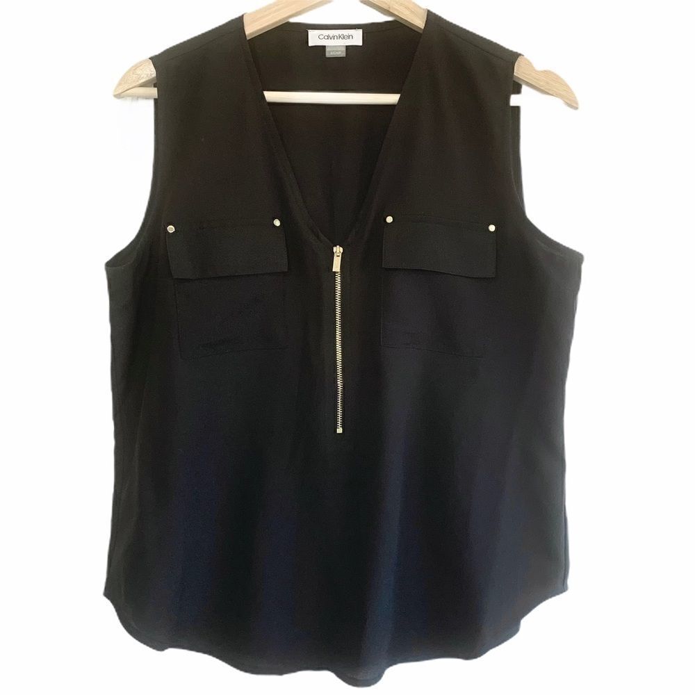 Calvin Klein Black Top with Gold Accents